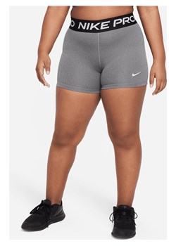 Spodenki dla dużych dzieci (dziewcząt) Nike Pro Dri-FIT (szersze rozmiary) - Szary ze sklepu Nike poland w kategorii Spodenki dziewczęce - zdjęcie 169757901
