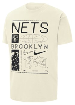 T-shirt męski Nike NBA Max90 Brooklyn Nets - Biel ze sklepu Nike poland w kategorii T-shirty męskie - zdjęcie 169757951