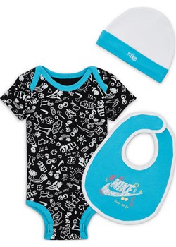 Trzyczęściowy zestaw z body dla niemowląt Nike „Just Doodle It” 3-Piece Boxed Set - Niebieski ze sklepu Nike poland w kategorii Komplety niemowlęce - zdjęcie 169757980
