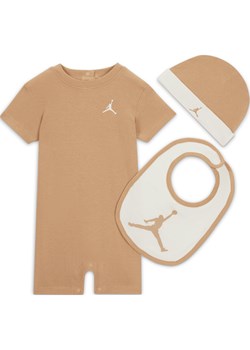 Trzyczęściowy zestaw rampersów dla niemowląt Jordan Jumpman - Brązowy ze sklepu Nike poland w kategorii Komplety niemowlęce - zdjęcie 169758144