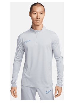 Męska koszulka piłkarska z zamkiem 1/2 Dri-FIT Nike Academy - Szary ze sklepu Nike poland w kategorii T-shirty męskie - zdjęcie 169758153
