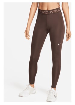 Damskie legginsy ze średnim stanem i wstawkami z siateczki Nike Pro - Brązowy ze sklepu Nike poland w kategorii Spodnie damskie - zdjęcie 169758332