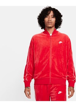 Męska kurtka z weluru Nike Sportswear Club - Czerwony ze sklepu Nike poland w kategorii Kurtki męskie - zdjęcie 169758401