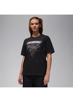 Damski T-shirt z nadrukiem Jordan Flight Heritage - Czerń ze sklepu Nike poland w kategorii Bluzki damskie - zdjęcie 169758412
