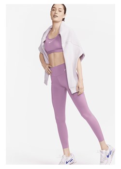 Damskie legginsy ze średnim stanem i kieszeniami o długości 7/8 zapewniające mocne wsparcie Nike Go - Fiolet ze sklepu Nike poland w kategorii Spodnie damskie - zdjęcie 169758453