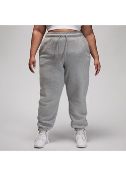 Spodnie damskie Jordan Brooklyn Fleece (duże rozmiary) - Szary ze sklepu Nike poland w kategorii Spodnie damskie - zdjęcie 169758500