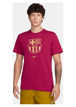 Męski T-shirt piłkarski FC Barcelona Crest - Czerwony ze sklepu Nike poland w kategorii T-shirty męskie - zdjęcie 169758552