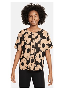 Koszulka dla dużych dzieci (dziewcząt) Dri-FIT Nike Sportswear - Czerń ze sklepu Nike poland w kategorii Bluzki dziewczęce - zdjęcie 169758580