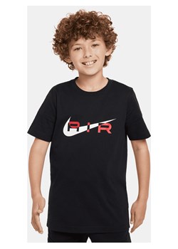 T-shirt dla dużych dzieci (chłopców) Nike Air - Czerń ze sklepu Nike poland w kategorii T-shirty chłopięce - zdjęcie 169758600