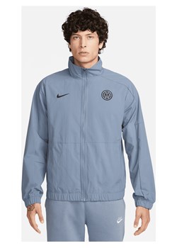 Męska kurtka piłkarska z tkaniny Nike Inter Mediolan Revival (wersja trzecia) - Niebieski ze sklepu Nike poland w kategorii Kurtki męskie - zdjęcie 169758611