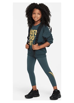 Dwuczęściowy zestaw dla małych dzieci Nike Shine Crew and Leggings Set - Zieleń ze sklepu Nike poland w kategorii Dresy dziewczęce - zdjęcie 169758622