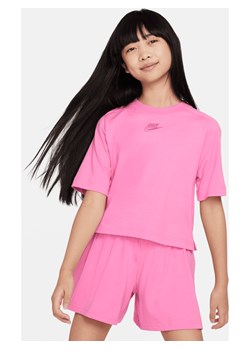 Koszulka z krótkim rękawem dla dużych dzieci (dziewcząt) Nike Sportswear - Czerwony ze sklepu Nike poland w kategorii Bluzki dziewczęce - zdjęcie 169758633