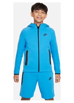 Rozpinana bluza z kapturem dla dużych dzieci (chłopców) Nike Sportswear Tech Fleece - Niebieski ze sklepu Nike poland w kategorii Bluzy chłopięce - zdjęcie 169758741