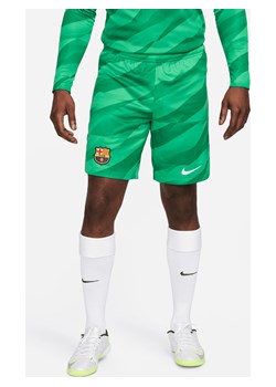 Męskie spodenki piłkarskie Nike Dri-FIT FC Barcelona Stadium Goalkeeper 2023/24 - Zieleń ze sklepu Nike poland w kategorii Spodenki męskie - zdjęcie 169758751