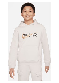 Dzianinowa bluza z kapturem dla dużych dzieci Nike Air - Brązowy ze sklepu Nike poland w kategorii Bluzy chłopięce - zdjęcie 169758754