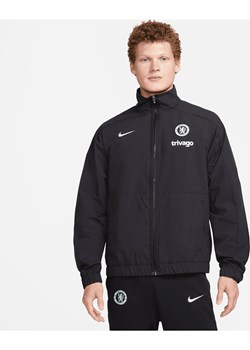 Męska kurtka piłkarska z tkaniny Nike Chelsea F.C. Revival (wersja trzecia) - Czerń ze sklepu Nike poland w kategorii Kurtki męskie - zdjęcie 169758841