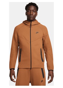 Męska bluza z kapturem i zamkiem na całej długości Nike Sportswear Tech Fleece Windrunner - Brązowy ze sklepu Nike poland w kategorii Kurtki męskie - zdjęcie 169758861