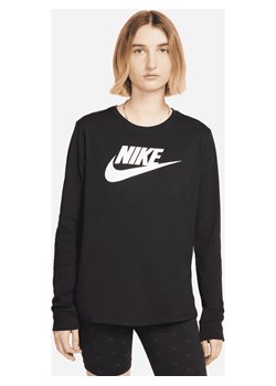 Damski T-shirt z długim rękawem i logo Nike Sportswear Essentials - Czerń ze sklepu Nike poland w kategorii Bluzki damskie - zdjęcie 169759062