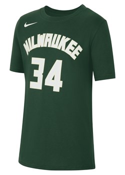 T-shirt dla dużych dzieci Nike NBA Milwaukee Bucks - Zieleń ze sklepu Nike poland w kategorii T-shirty chłopięce - zdjęcie 169759232