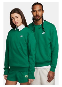 Męska bluza z dzianiny Nike Sportswear Club - Zieleń ze sklepu Nike poland w kategorii Bluzy męskie - zdjęcie 169759260