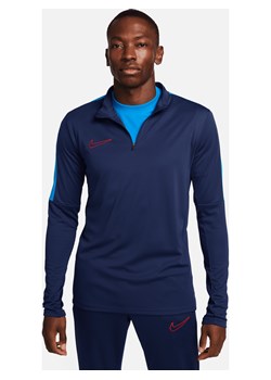 Męska koszulka piłkarska z zamkiem 1/2 Dri-FIT Nike Academy - Niebieski ze sklepu Nike poland w kategorii T-shirty męskie - zdjęcie 169759262