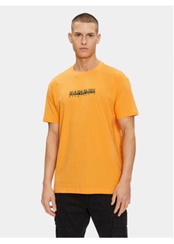 Napapijri T-Shirt NP0A4H8S Żółty Regular Fit ze sklepu MODIVO w kategorii T-shirty męskie - zdjęcie 169774910