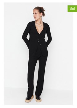 trendyol 2-częściowy zestaw w kolorze czarnym - kardigan, spodnie ze sklepu Limango Polska w kategorii Komplety i garnitury damskie - zdjęcie 169775570