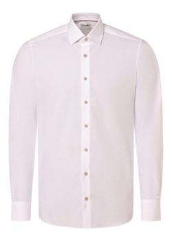 Olymp Level Five Koszula męska Mężczyźni Slim Fit Bawełna biały jednolity ze sklepu vangraaf w kategorii Koszule męskie - zdjęcie 169776880