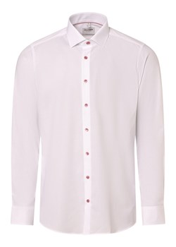 Olymp Level Five Koszula męska Mężczyźni Slim Fit Bawełna biały jednolity ze sklepu vangraaf w kategorii Koszule męskie - zdjęcie 169776882