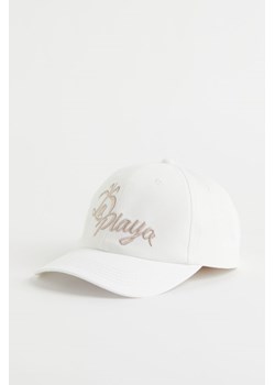 H & M - Bawełniana czapka z daszkiem - Biały ze sklepu H&M w kategorii Czapki z daszkiem damskie - zdjęcie 169777960