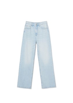 Cropp - Jasnoniebieskie jeansy wide leg - niebieski ze sklepu Cropp w kategorii Jeansy damskie - zdjęcie 169779010