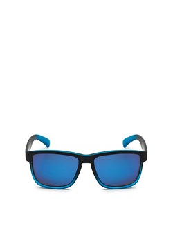 Cropp - Niebiesko-czarne okulary przeciwsłoneczne - niebieski ze sklepu Cropp w kategorii Okulary przeciwsłoneczne męskie - zdjęcie 169779074