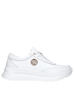 Białe sneakersy damskie ze skóry, Sneakersy, GG0002-01 ze sklepu Konopka Shoes w kategorii Buty sportowe damskie - zdjęcie 169779302