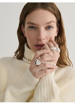 Reserved - Zestaw posrebrzanych pierścionków - srebrny ze sklepu Reserved w kategorii Pierścionki - zdjęcie 169779852