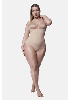 Damskie modelujące body w kolorze beżowym ze sklepu 5.10.15 w kategorii Body damskie - zdjęcie 169782522