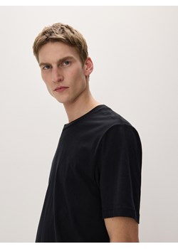 Reserved - T-shirt regular z domieszką jedwabiu - czarny ze sklepu Reserved w kategorii T-shirty męskie - zdjęcie 169783473