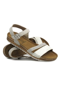 Sandały damskie ze skórzaną wkładką- INBLU 22, białe ze sklepu ulubioneobuwie w kategorii Sandały damskie - zdjęcie 169784161