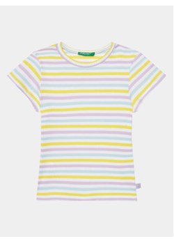 United Colors Of Benetton T-Shirt 3W5BG10D4 Kolorowy Slim Fit ze sklepu MODIVO w kategorii Bluzki dziewczęce - zdjęcie 169785541