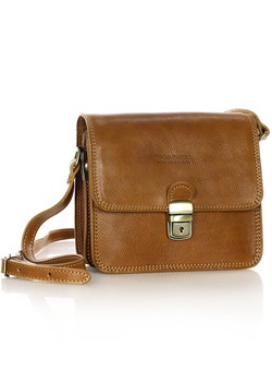 Torba skórzana kwadratowa premium Florence bag - MARCO MAZZINI camelowa ze sklepu Verostilo w kategorii Listonoszki - zdjęcie 169785712
