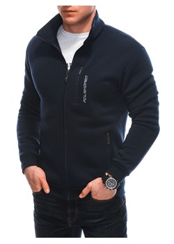 Bluza męska bez kaptura 1642B - granatowa ze sklepu Edoti w kategorii Bluzy męskie - zdjęcie 169785761