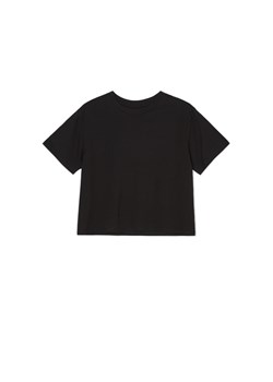 Cropp - Czarny t-shirt boxy - czarny ze sklepu Cropp w kategorii Bluzki damskie - zdjęcie 169785822