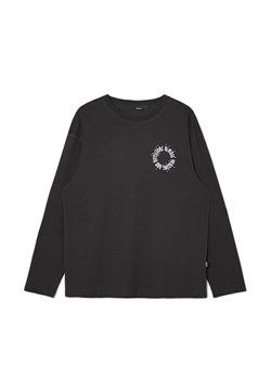 Cropp - Czarna koszulka longsleeve - czarny ze sklepu Cropp w kategorii T-shirty męskie - zdjęcie 169785842
