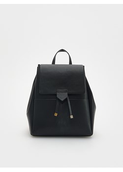 Reserved - Plecak z troczkami - czarny ze sklepu Reserved w kategorii Torebki damskie - zdjęcie 169786283