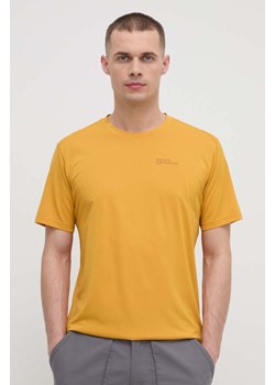 Jack Wolfskin t-shirt sportowy Delgami kolor żółty gładki 1809811 ze sklepu ANSWEAR.com w kategorii T-shirty męskie - zdjęcie 169786871