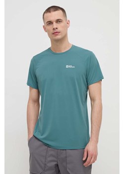 Jack Wolfskin t-shirt sportowy Prelight Trail kolor zielony gładki 1810131 ze sklepu ANSWEAR.com w kategorii T-shirty męskie - zdjęcie 169786901