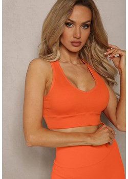 Pomarańczowy Prążkowany Top Sportowy Perseone ze sklepu Renee odzież w kategorii Bluzki damskie - zdjęcie 169787001