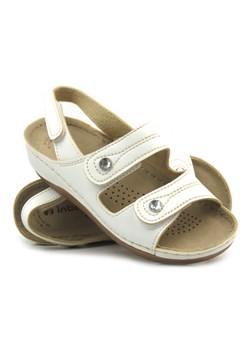Sandały damskie na rzepy -  INBLU 27, białe ze sklepu ulubioneobuwie w kategorii Sandały damskie - zdjęcie 169787394