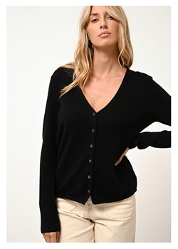 Just Cashmere Kaszmirowy kardigan &quot;Norma&quot; w kolorze czarnym ze sklepu Limango Polska w kategorii Swetry damskie - zdjęcie 169789204