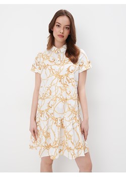 Mohito - Trapezowa sukienka mini - beżowy ze sklepu Mohito w kategorii Sukienki - zdjęcie 169790064