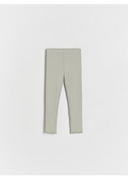 Reserved - Bawełniane legginsy w prążek - oliwkowy ze sklepu Reserved w kategorii Legginsy niemowlęce - zdjęcie 169791090